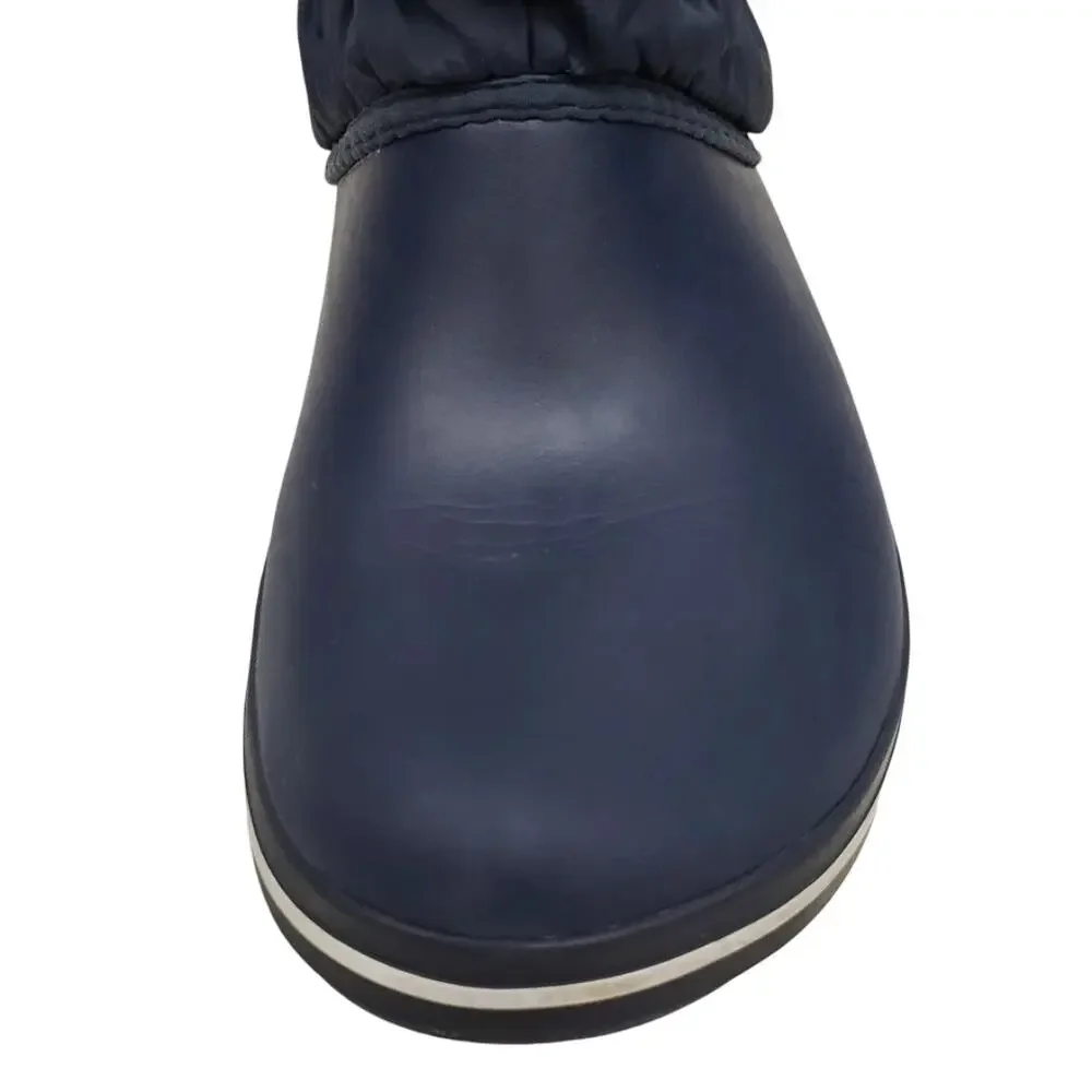Crocs Winter Puff Boots 14614 Nylon Textile Navy/White Women's 6
